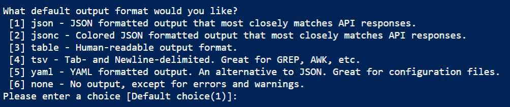 Azure CLI command outputs.