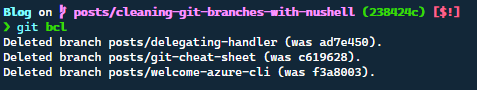 List oudated git branches in the terminal.