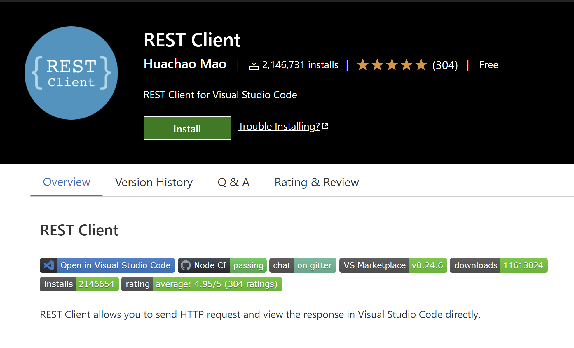REST Client vscode extension.