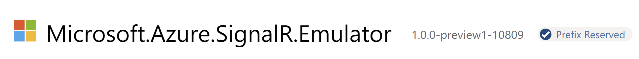 Azure SignalR Service emulator website.